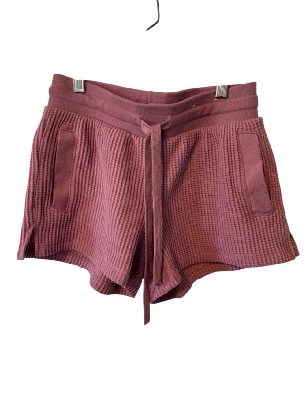 Auden Waffle-Knit Drawstring Women's Shorts - Mauve 3 inch inseam Size XS
